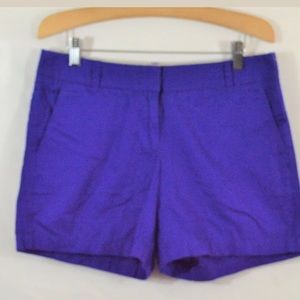 J.Crew Broken-in Blue Purple Cotton Shorts Size 6